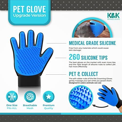 Deshedding Pet Grooming Glove